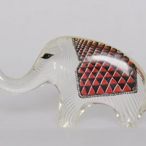 Vintage Abraham Palatnik Lucite Elephant Figurine
