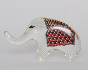 Vintage Abraham Palatnik Lucite Elephant Figurine