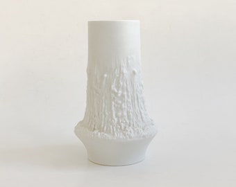 Vintage Architektonische Porzellan Bisque Vase - Werner Uhl für Scherzer 1960er Jahre