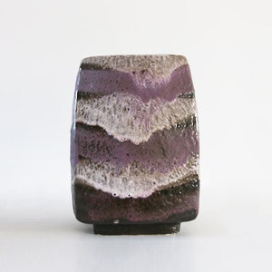 Vintage XL Large West German Purple / Grey Fat Lava Floor Vase Kurt Tschorner for Ruscha 70s 875/39 image 1