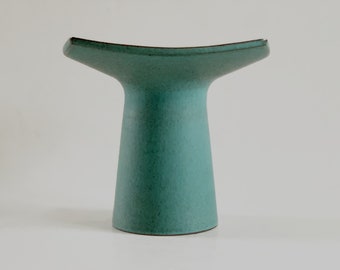 Modernist Dutch Pale Green Large Candle Holder - Cor Unum 70s