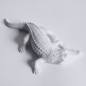 Modernist  White Bisque Porcelain Croc Figurine - Rosenthal, Germany