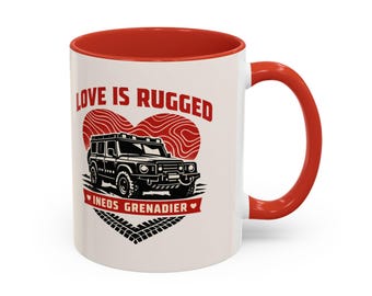Love Is Rugged Grenadier Mug | Off-Road Heart Coffee Cup