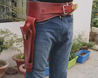 Mares Leg Leather Holster: Ranch Hand Western Revolver - Ambidextrous
