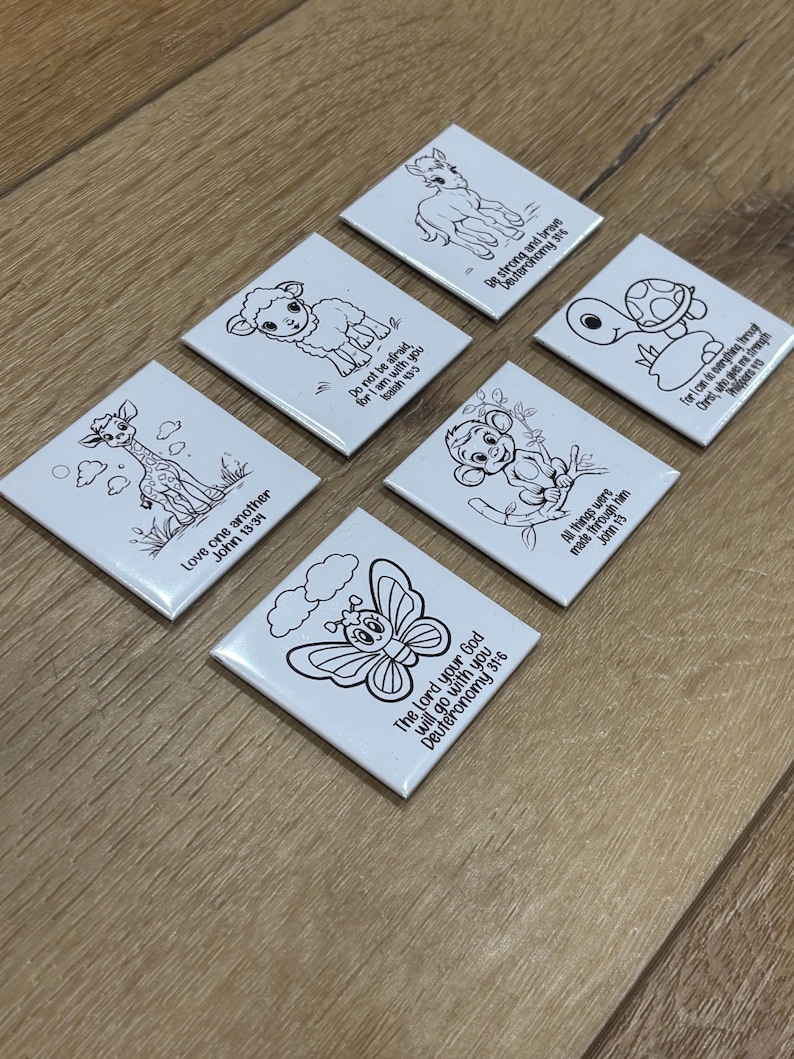 Faith-themed Magnet Coloring Pages - Reusable Homeschool Activity - Etsy