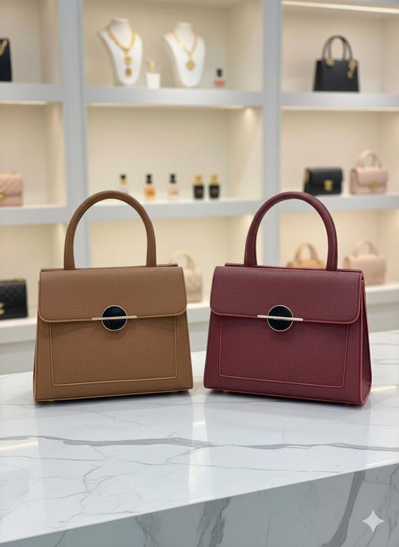 Elegant Burgundy Textured Handbag - Stylish Tote for 