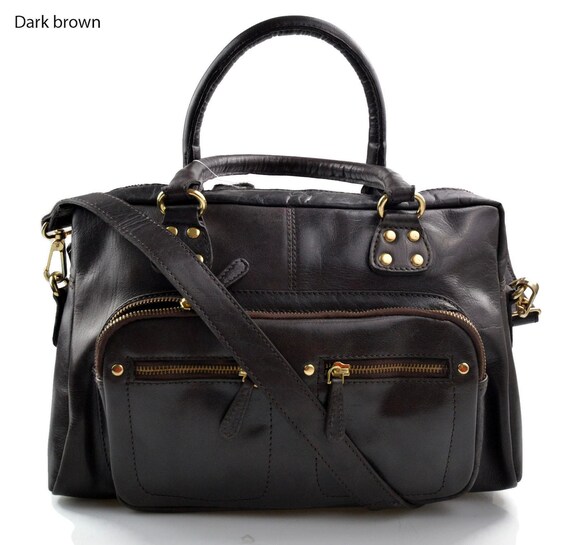 Italian Buffalo Leather Handbag: Ladies Shoulder Bag, Satchel & Crossbody
