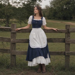 blue and white peasant dress White & Blue Peasant Dress Chilton Avenue