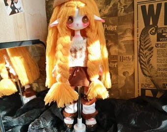 Boneca Waldorf personalizada, boneca de pano feita à mão com olhos de botão, brinquedo macio e natural de 30 cm