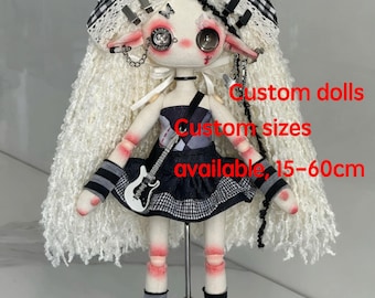 Custom button-eye dolls, handmade dolls, Waldorf dolls, birthday gifts, gifts for her, works of art, collectibles