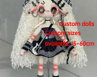 Custom button-eye dolls, handmade dolls, Waldorf dolls, birthday gifts, gifts for her, works of art