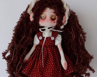 Custom button-eye dolls, handmade dolls, Waldorf dolls, birthday gifts, gifts for her, works of art, collectibles