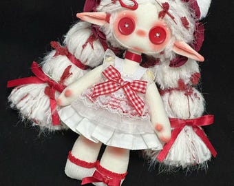 Bonecas artesanais personalizadas com olhos de botão, estilo Waldorf, bonecas artísticas de raposa-do-deserto, presentes de Páscoa.