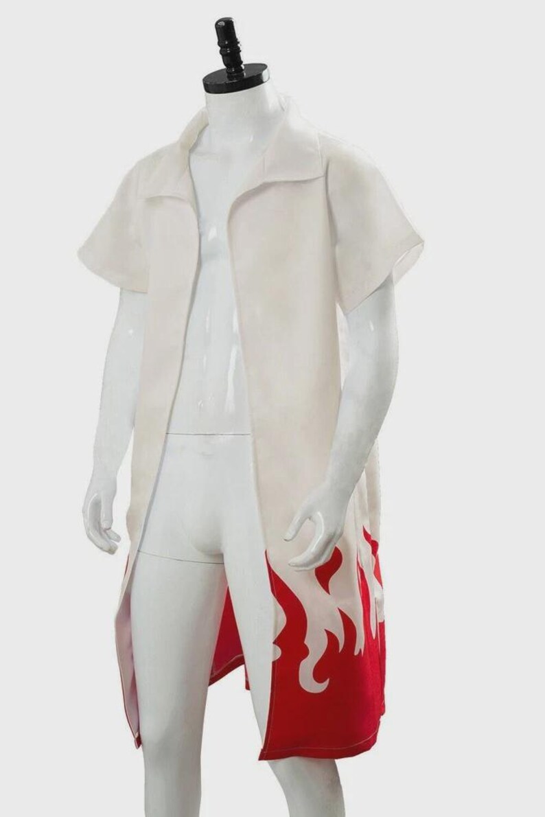 Anime-inspired Flame Cloak | Fourth Fire Shadow White & Red Robe ...