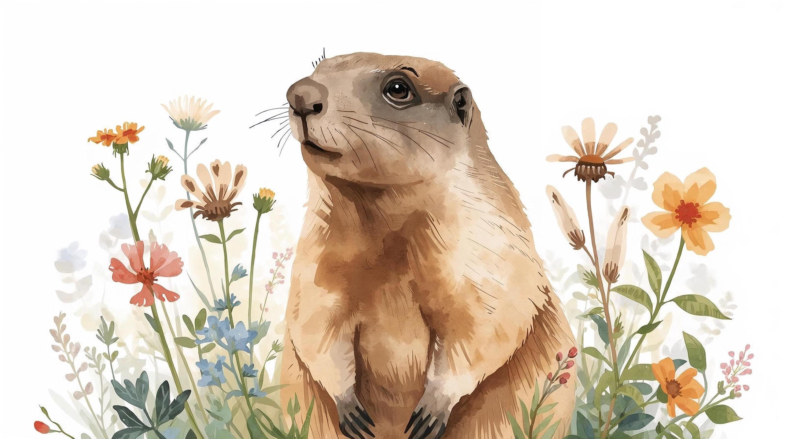 Marmot illustration - Etsy 日本