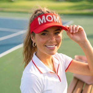 Personalized Rhinestone Visor, Custom Initial Sun Hat, Bling Letter Visor Cap, Golf Tennis Hat, Beach Vacation Gift For Women
