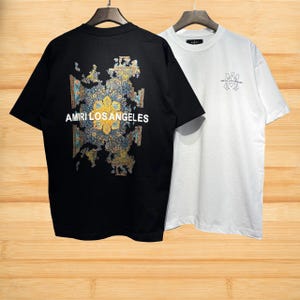 Amiri T-Shirt, Amiri Lässige Hip-Hop-T-Shirts, Amiri Premium-T-Shirt, Mode-Baumwolle Rundhals-Kurzarm, Briefdruck