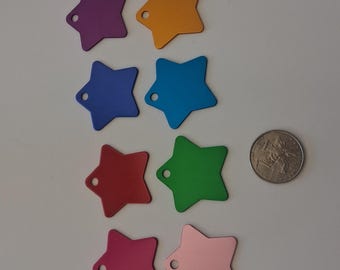 Placa de identificación para mascotas con forma de estrella brillante: identificación personalizable para perros y gatos