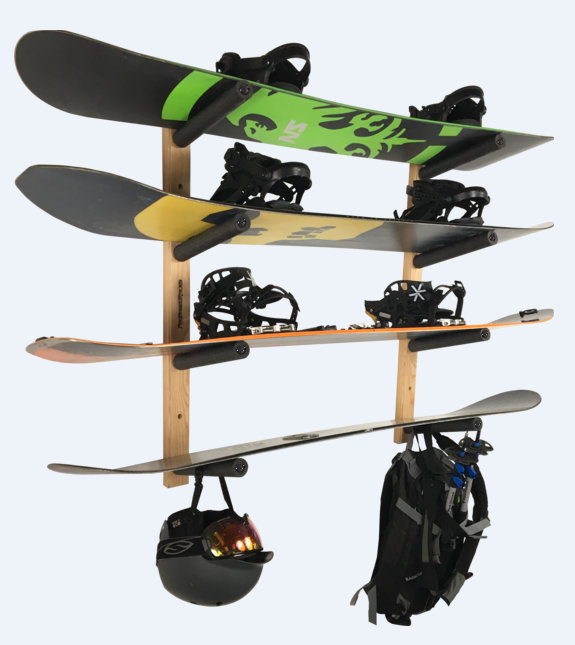 In legno Home Organizer mensola sport strumento sci Snowboard Rack a parete  porta sci - AliExpress