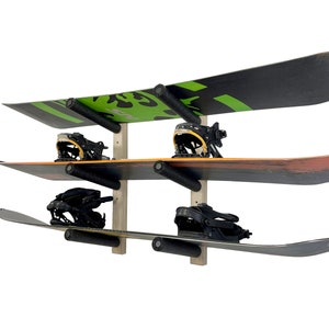 Snowboard Wall Rack Mount -- Holds 3 Boards
