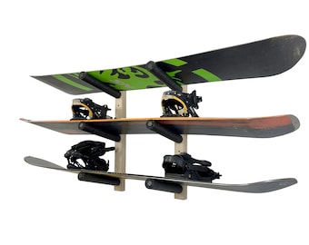 Snowboard Wall Rack Mount -- Holds 3 Boards