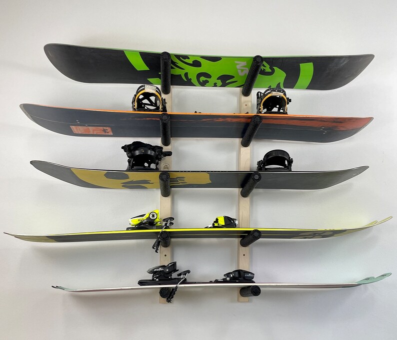 Snowboard Wall Rack Mount -- Holds 5 Boards - Etsy