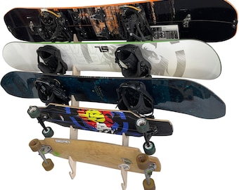 Snowboard Wall Rack Mount -- Holds 5 boards