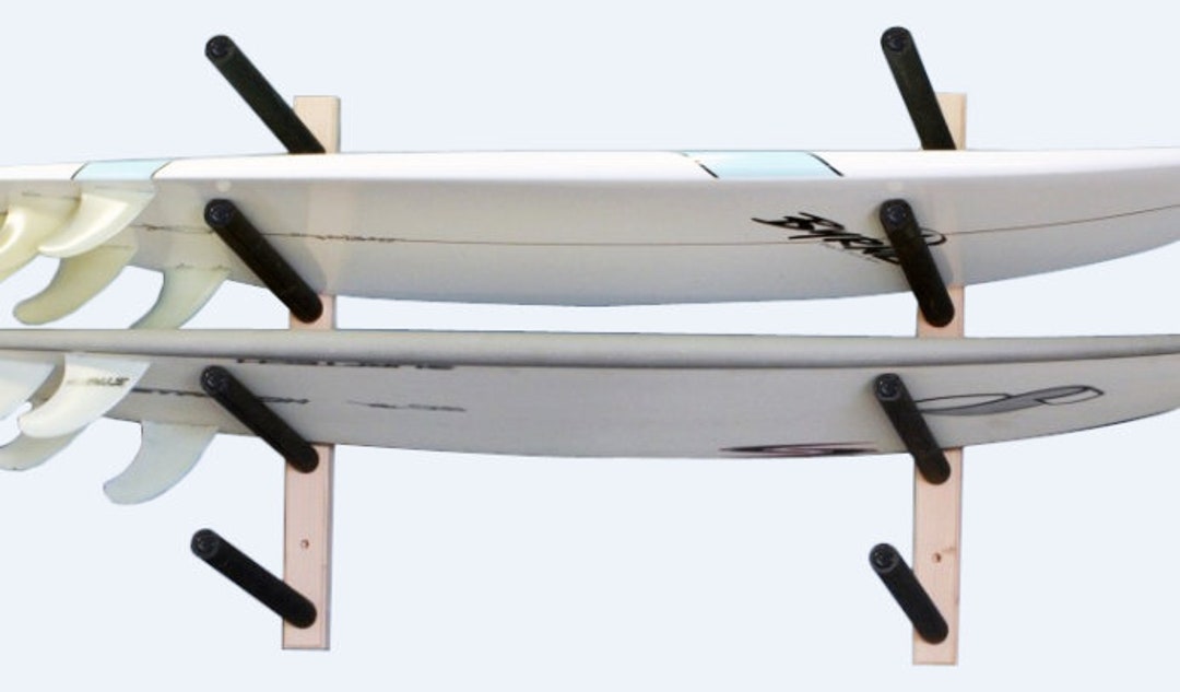 Supporto Da Parete In Legno Per Surf, Sci E Skateboard – 19x11x7.5 Cm, Antiscivolo, Per Interni Ed Esterni, Garage E Spiaggia