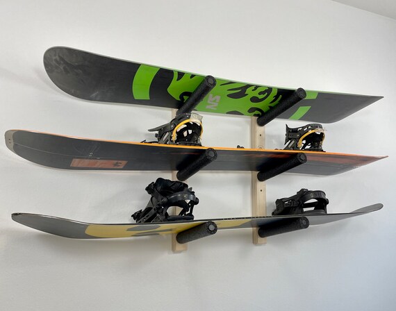 Vertical Snowboard Display Rack Storage Hanger AUXPhome 4-Pack Snowboard Wall Mount Racks - Store 2 Boards With Bindings Snowboard Rack