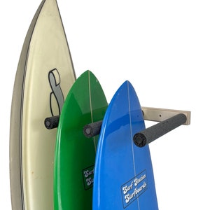 Vertical Surfboard Wall Rack -- Holds 3 Boards
