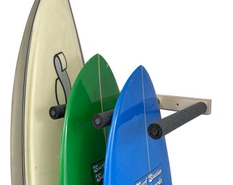 Vertical Surfboard Wall Rack -- Holds 3 Boards