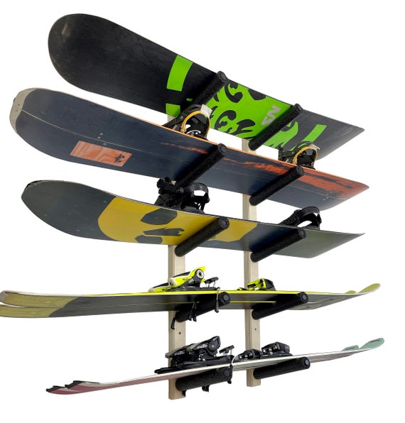 Snowboard Wall Rack Mount Holds 5 Boards Etsy UK
