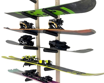Snowboard Wall Rack Mount -- Holds 6 Boards