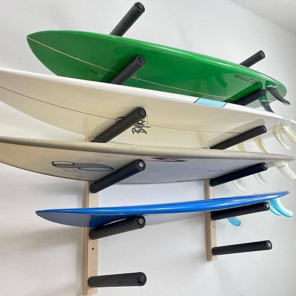 Surfboard Wall Rack Mount -- Holds 6 Boards