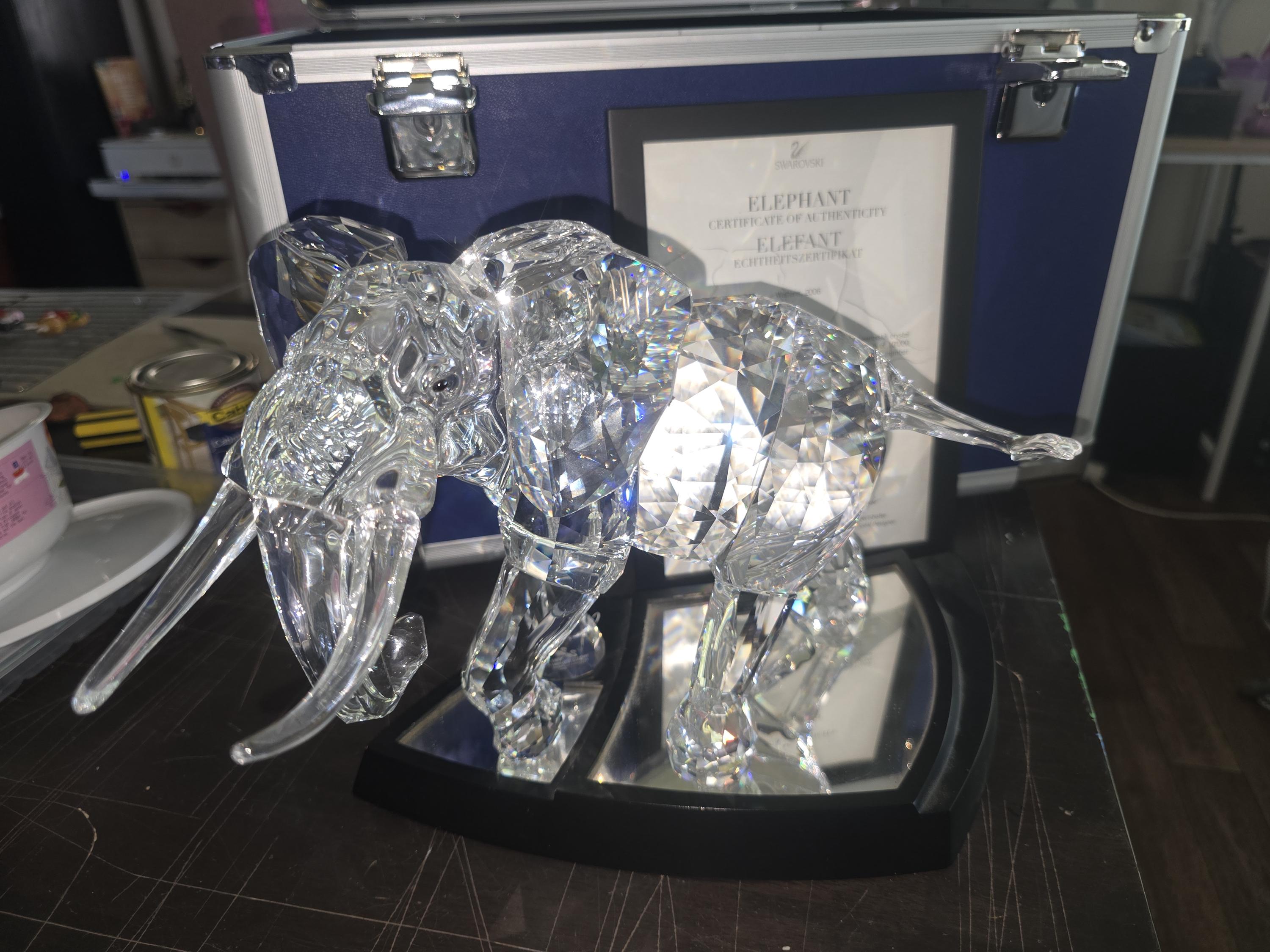 Retired Swarovski Crystal Elephant Figurines - Etsy