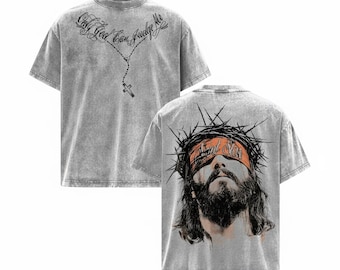 Jesus Only God Can Judge Me Vintage Washed T-Shirt | Christian Streetwear Tee