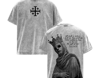 Baldwin IV The Leper King Vintage Washed T-Shirt | Crusader King of Jerusalem Tee