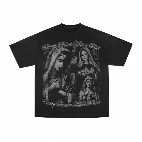 Vintage Maria Print T-shirt | Oversized Vintage Washed Unisex Tee