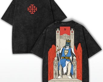 Baldwin IV Crusader Graphic Tee: Vintage Gothic Faithcore Streetwear