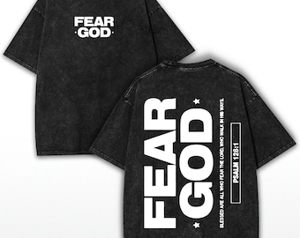Vintage Washed Fear God T-Shirt: Oversized Christian Streetwear