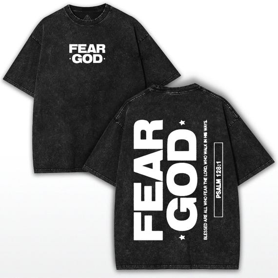 Vintage Washed Fear God T-shirt: Oversized Christian Streetwear - Etsy