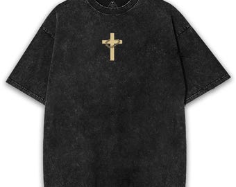 Jesus Crown of Thorns Washed T-shirt – Vintage Christian Faithcore
