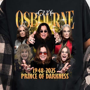 Ozzy Osbourne Shirt, Prince of Darkness, Ozzy Osbourne Bootleg Tee, Ozzy Osbourne Memorial Gifts, Rock Legend Tribute, Heavy Metal Shirt