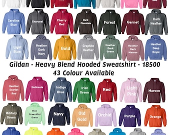 Gildan Heavy Blend Hooded Sweatshirt: Soft 50/50 Cotton-Poly Blank 18500 Without Zip