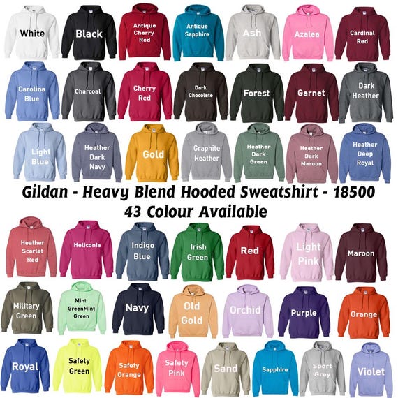 Gildan Heavy Blend Hooded Sweatshirt: Soft 50/50 Cotton-Poly Blank 18500 Without Zip