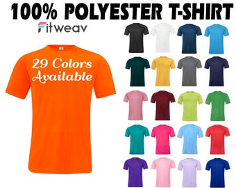 100% Polyester Sublimation Blank T-shirt | Super Soft Sublimation T-shirt |  Fitweav Polyester Blank T-shirt