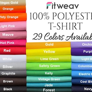 Sublimation Blank Shirt | 100% polyester T-shirt | Super Soft Sublimation Shirt | Fitweav Polyester Blank Shirt