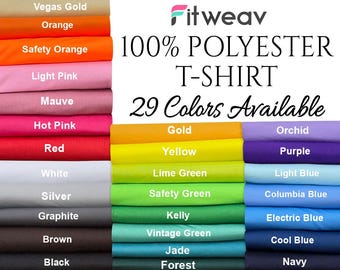 Sublimation Blank Shirt | 100% polyester T-shirt | Super Soft Sublimation Shirt | Fitweav Polyester Blank Shirt