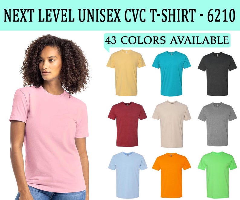 Next Level Cvc Color Chart Unisex CVC T-shirt - Next Level 6210 Blank Bulk Tee - Etsy