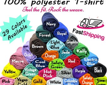 100% Polyester Sublimation Blank Shirt | Super Soft Sublimation Shirt |  Fitweav Polyester Blank Shirt| Blank Shirt
